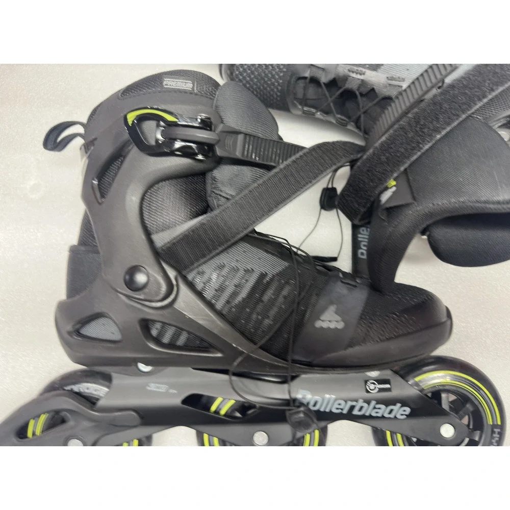 Used ROLLERBLADE Macroblade 110 3WD Black/Grey INLINE SKATES Men's Size 11.5